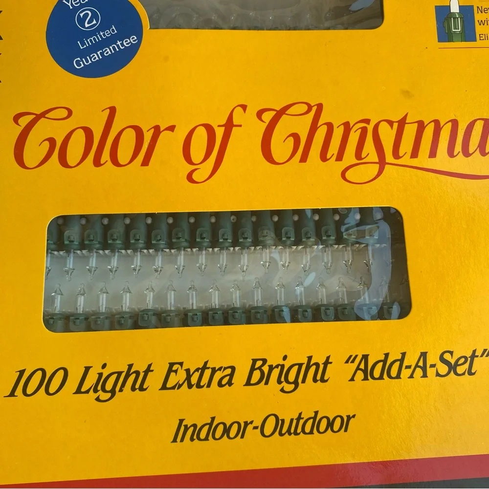 Bundle Kodak color of Christmas Lights Green Base-Grip bright vtg